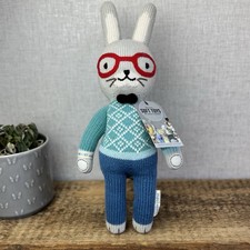 Cuddle + Kind Benedict The Bunny - Baby Cotton Yarn Knitted Wild Animal 13"