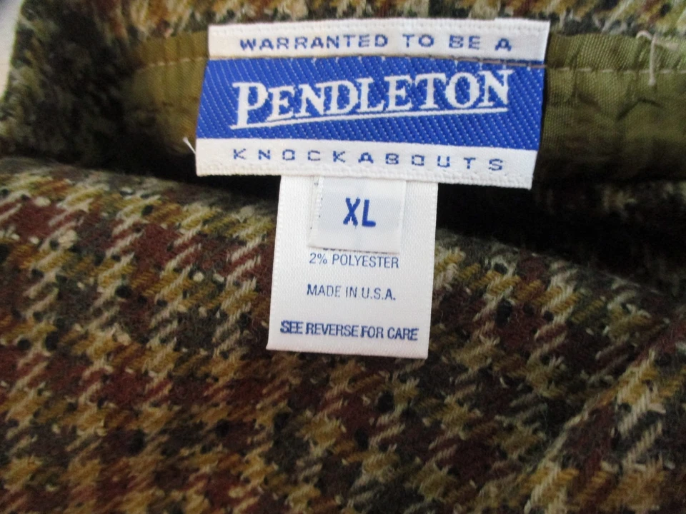 Casaco masculino vintage pendleton reversível tamanho XL manga longa mistura de lã multicolorido - Imagem 3 de 4