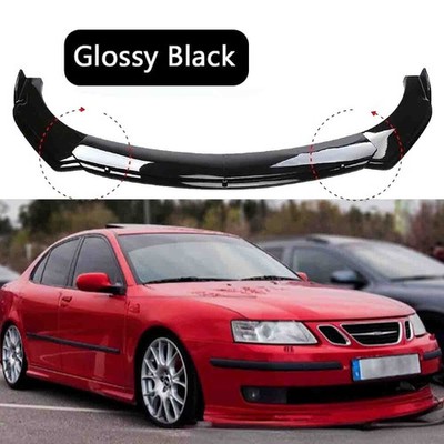 For Saab 9-3 9-5 Glossy Black Front Bumper Chin Lip Splitter Spoiler Body Kit