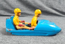 Hela-Bob 2 Man Bobsled Karl Heusser Germany Cast Iron Race Toy Vintage 1950s