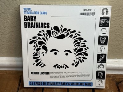Baby Brainiacs Visual Stimulation Cards Albert Einstein High Contrast Learning