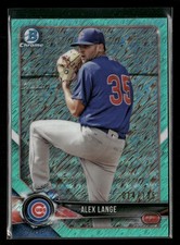 2018 Bowman #BCP54 Alex Lange Chrome Prospects Aqua Shimmer Refractor #/125