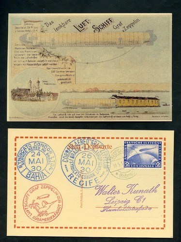 2899- ZEPPELIN REPRODUCTION/FORGERY POSTCARD ''SUDAMERIKAFAHRT''