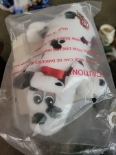 1987 TONKA VINTAGE POUND PUPPYS PLUSH DOG 7" NEW IN BAG White WITH SPOTS