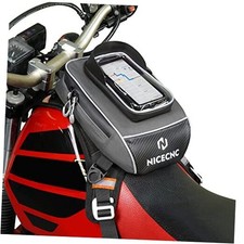 Motorcycle Gas Tank Bag, Detachable Anti-Slip Base Portable, 5 Reinforced Grey