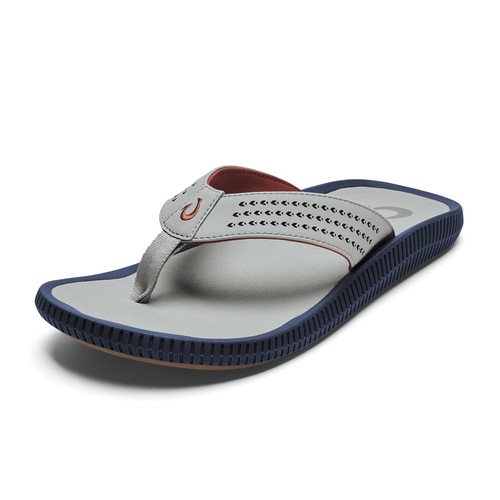 OLUKAI Ulele Men's Beach Sandals - Water Resistant Flip Flops, Arch Support