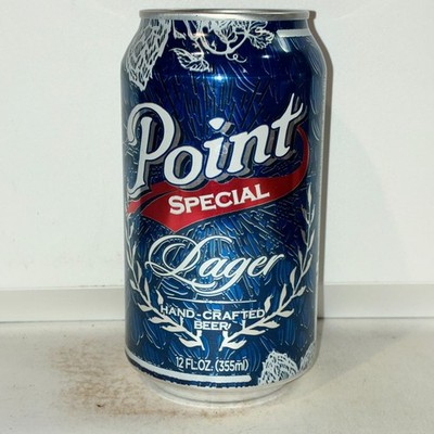 Point beer can, aluminum, bottom opened