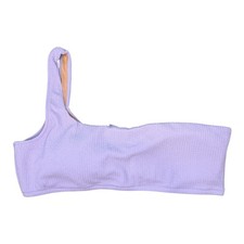 NEW J. Crew Women  s XXL Purple Textured One-shoulder Bikini Top NWT