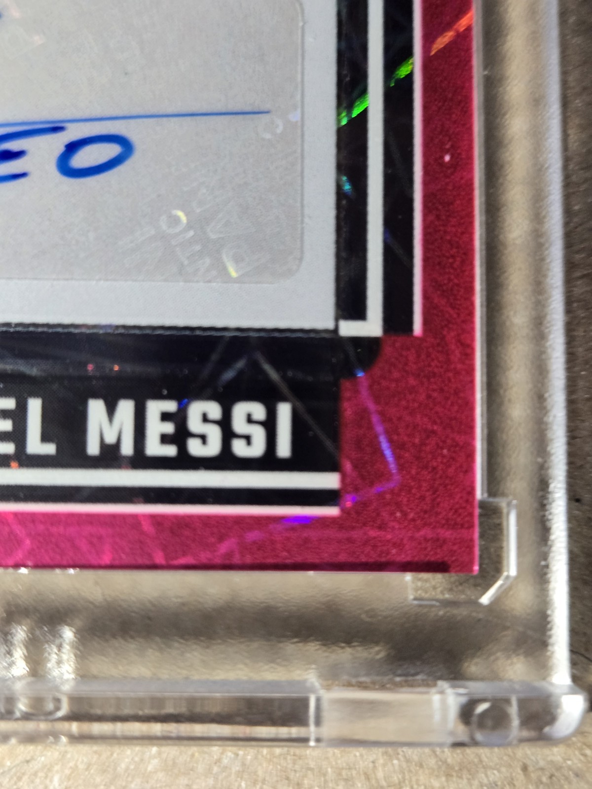 2025-26 Panini Donruss Signature Series Lionel Messi Pink Velocity Prizm Auto view 6