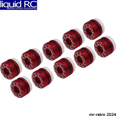 Hot Racing NRO2122N02 Aluminum Delrin Cap Hub Nut Red (10) Nero