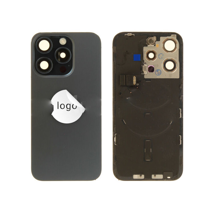 Original Cache Batterie Grade A Noir Pulled Reconditionné pour iPhone 15 Pro