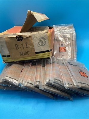 Lot Of 20 Sierra Beige Electric Single Switch Plate Covers Ribbed New Open Box