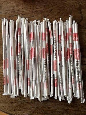 McDonald s Plastikstrohhalm (2017) - Menge 3 Strohhalme - selten - ungeöffnet
