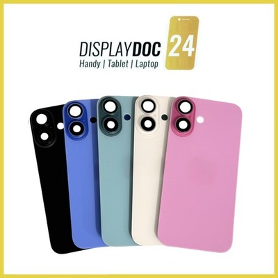 Backcover Glas Rückseite für Original Apple iPhone 16 alle Farben Premount