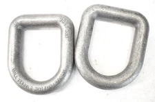 Lot of 2 D Ring Tie Down Anchors Heavy Duty Brackets Set Weld On 15586lb Set