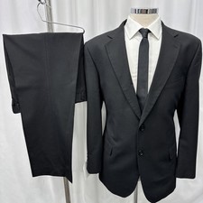 M&S TAILORING Black Regular Fit Machine Washable 2 Piece Suit C44M W38 L31