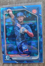 Fernando Cruz Signed 2024 1st Bowman Baseball Card #BCP-197 Cubs Sp Mojo Sapphir