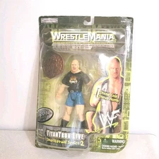 Vintage WWF Jakks Stone Cold Steve Austin Wrestlemania 2000 TTL 2 Figure NEW