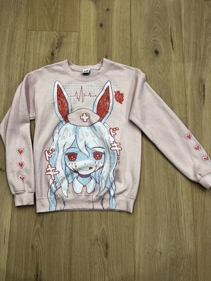 2016 rare OMO Cat Anime Nurse Bunny Girl Graphic  Pink Kawaii Alt Size S