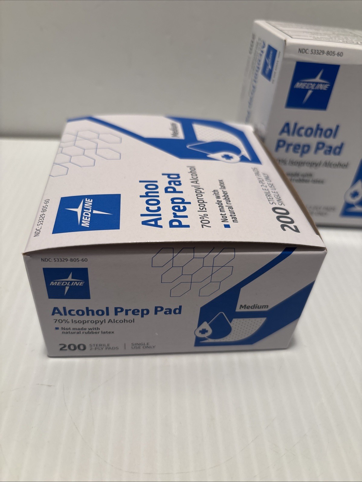 2 Box Medline-Alcohol 200 Prep Pads-Sterile 2-Ply Medium-MDS090735 (400 Total)