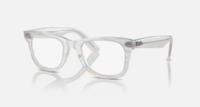 Ray-Ban RX5121F Wayfarer 8382 Photochromic Eyewear - Strp Light Blue 150-50-22mm