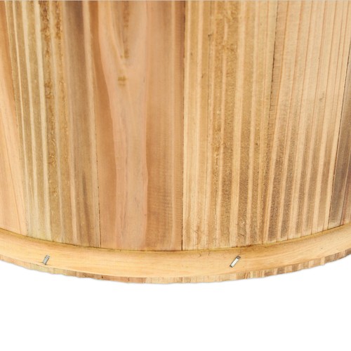 Vaso in legno da esterno Fioriere rotonde Contenitori per piante 2 pz. - Foto 7 di 8