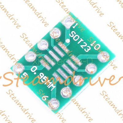 10PCS IC SOT23 SSOP10 MSOP10 UMAX to DIP 0.5/0.95mm Adapter PCB Board Converter 
