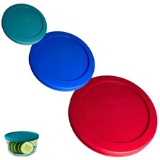 1, 2 4 Cup Turquoise, Blue, Red Replacement Lids/Covers for Pyrex, Anchor H...