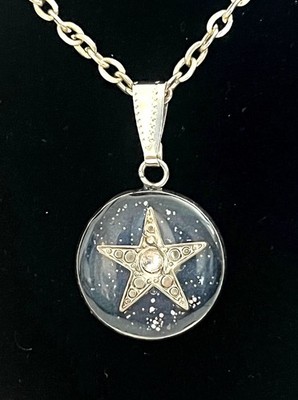 Handcrafted 20  Enamel Twinkling Star Charm Pendant Necklace by Wellington Girls