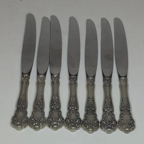 Lot Of 7 Buttercup By Gorham Sterling Silver Butter Knives 518g Total Weight