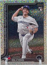 2025 Topps Series 1 Celebration Jake Bloss RC Confetti Parallel #63 Blue Jays