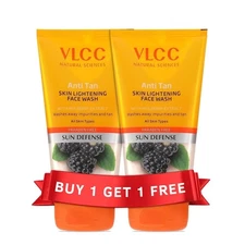 VLCC Anti Tan Skin Lightening Face Wash  Tan & Brightening Sunscreen 150ml X2