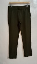 Quince Med Stretch Ponte Straight Leg Pant Olive Green Capsule Minimalist