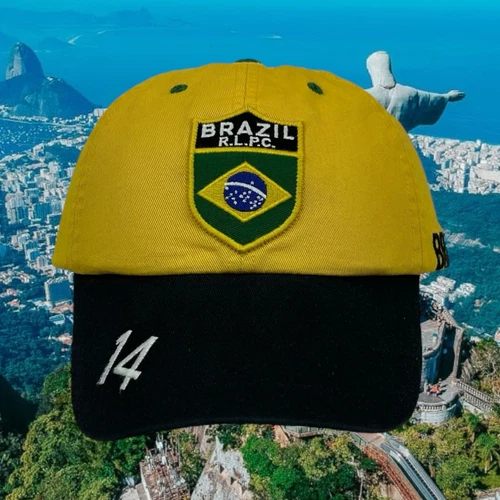 Ralph Lauren Polo Club Brazil #14 Baseball Cap Hat Yellow