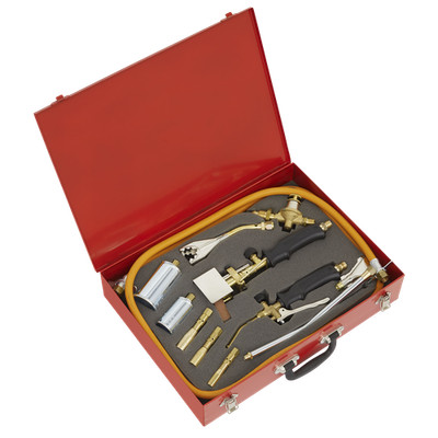 Sealey Propanbrenner-Set mit 2 Steuersets mit Gasventil 14-teilig LPT14