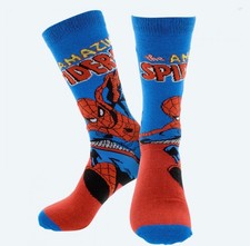 Amazing Spider-Man Crew Socks Official Licensed Marvel Collectible Adult sz 9-13