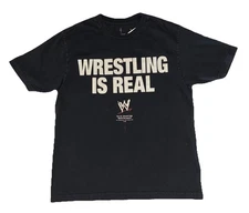Travis Scott x WWE Tee L Black Wrestling Is Real Stone Wash No Distress NEW