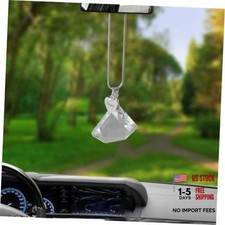 SMILFUY Bling Diamond Car Hanging Accessories, Crystal Automotive Rear White