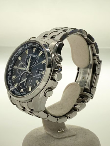 Citizen Eco-Drive HB20-T021697 Radio-Pilotée St. Acier Noir Solaire Hommes Watch - Photo 2 sur 6