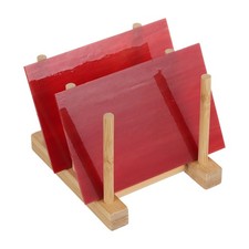 4 x 6 Inch Stained Glass Sheets, 2 Sheets Transparent Art Glass, Wine Red