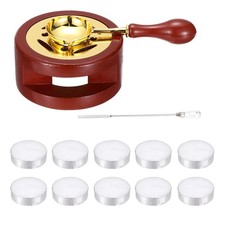 Wax Stamp Seal Kit Sealing Warmer Spoon Flat Stick Candle, Red
