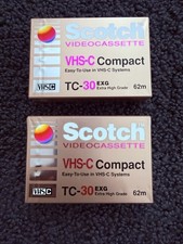 Scotch 3M EXG Extra High Grade TC-20 VHS-C Compact Videocassette New Lot Of 2
