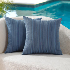 Outdoor Waterproof Throw Pillow Covers 18X18 Set of 2 Decorative outside Patio F