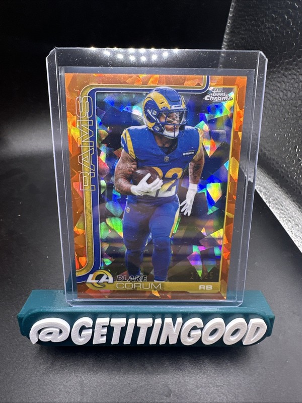 2025 Topps Sapphire Blake Corum Orange Refractor /25
