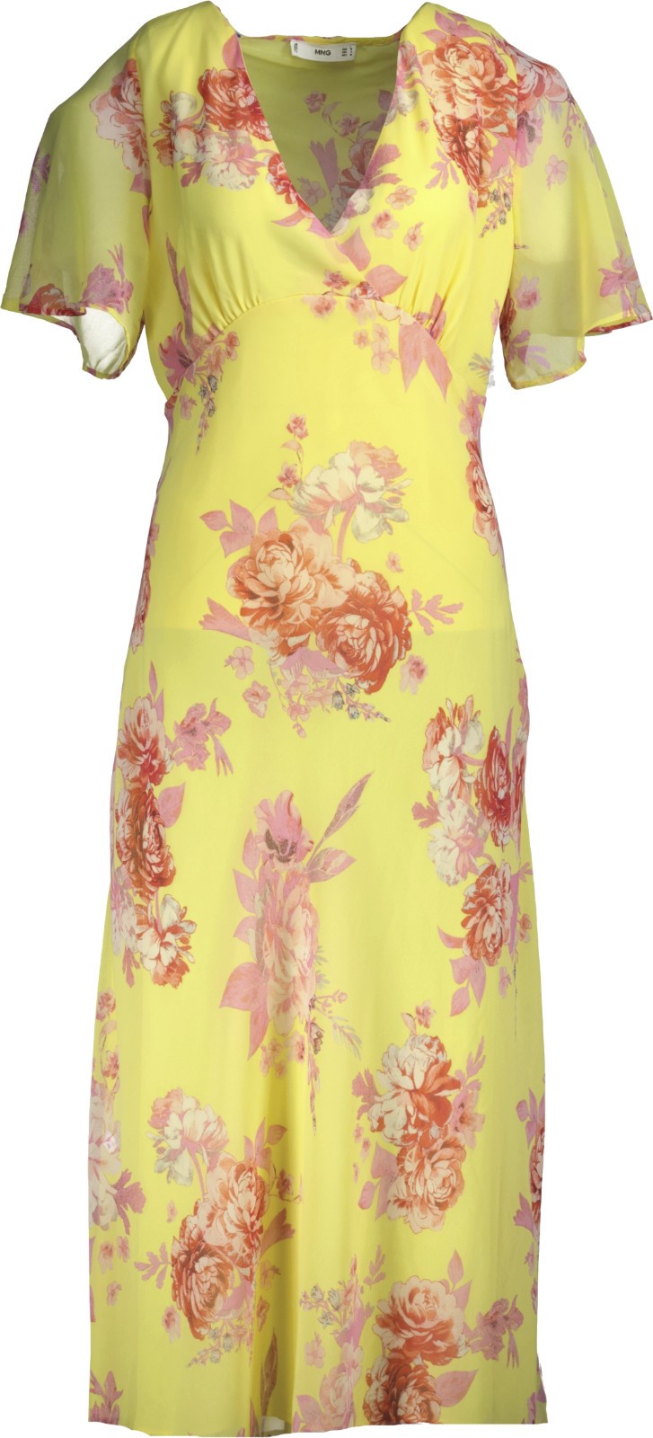 NEU ! Mango Damen Kleid gelb-mix Gr. M