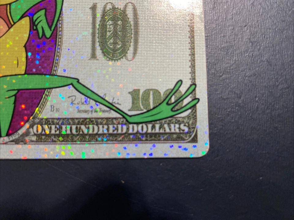 Looney Tunes Michigan J Frog Vending Machine Sticker 100 Dollar Bill - Image 3 of 4