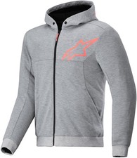 Alpinestars Chrome V2 Sports Hoodie - Grey Heather/Red Fluo