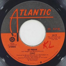 CHIC Le Freak / Savoir Faire ATLANTIC 3519 VG 45 RPM 1978 Disco 7" Funk Jukebox