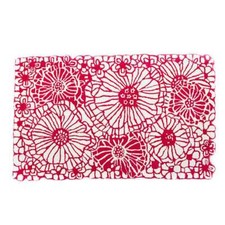 MacKENZIE CHILDS FLORAL RASPBERRY AND CREAM 8'x5' RUG BNWT