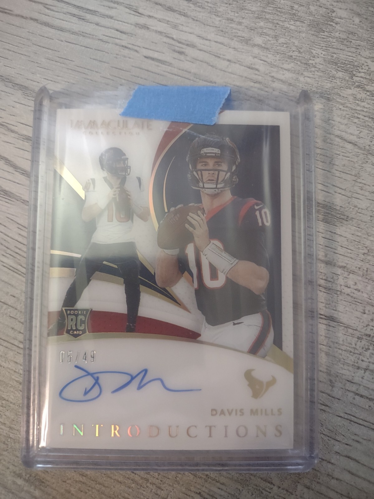 2021 immaculate Davis Mills introductions auto /49 RC